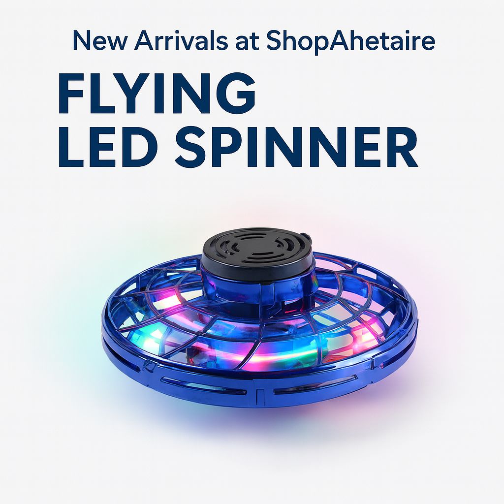 Flying Spinner, Flying Fidget Spinner with LED Lights, Kids Drone Flying Spinner, Mini Drone with USB Rechargeable for Fun Indoor Outdoor